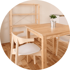 スチール、木製家具製品や店舗什器などの輸送